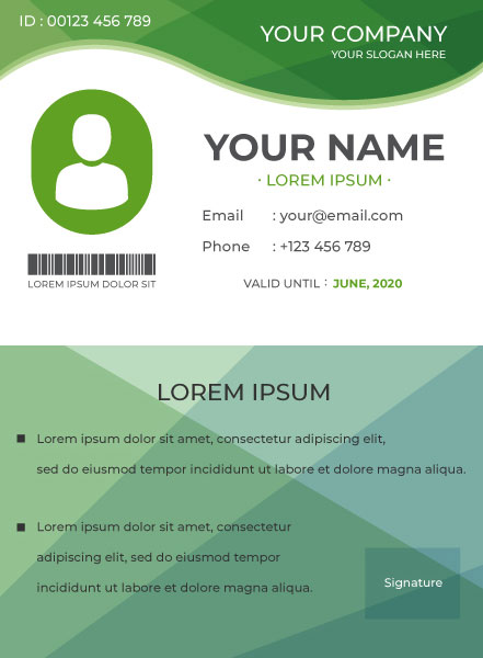 ID Card Design Sample